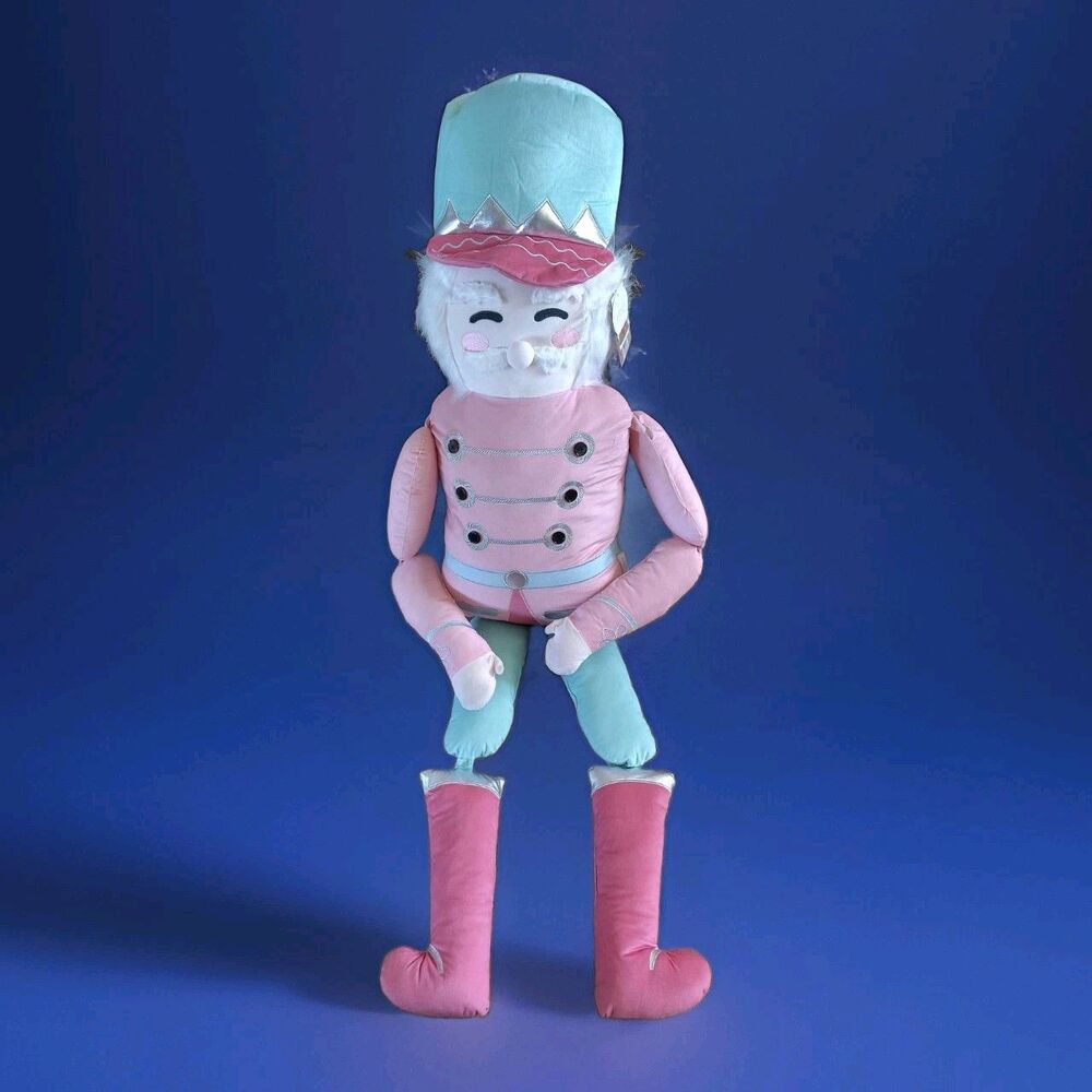 Isaac Mizrahi 5' Life Size Pink Nutcracker NWT Christmas Decor Whimsical READ